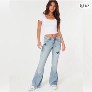 Hollister Low Rise Light Wash Bootcut Jeans